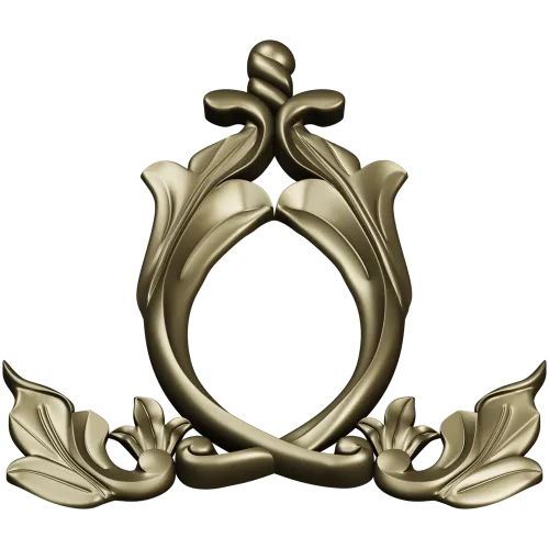 Aureate Acanthus Cartouche - STL 3D model for CNC