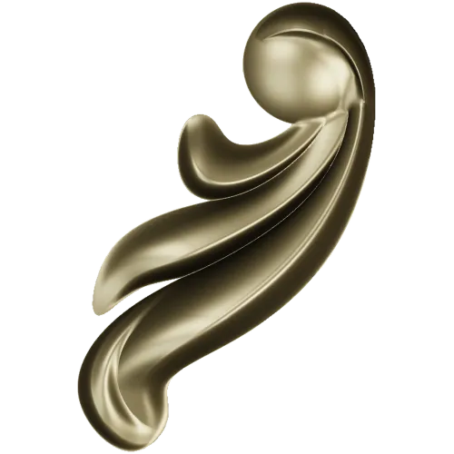 Acanthus Corner Ornament STL - High-Relief 3D Model for CNC