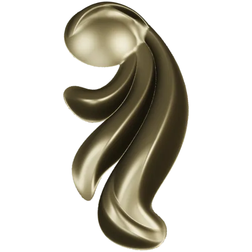 Acanthus Corner Ornament STL - High-Relief 3D Model for CNC