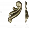 Acanthus Corner Ornament STL - High-Relief 3D Model for CNC