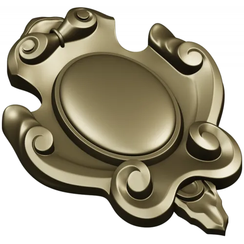 Regal Oval Cartouche - STL 3D model for CNC carving
