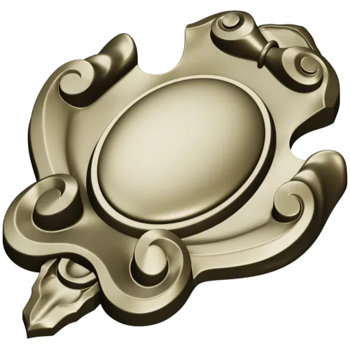 Regal Oval Cartouche - STL 3D model for CNC carving