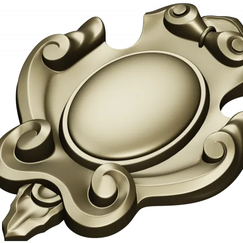 Regal Oval Cartouche - STL 3D model for CNC carving