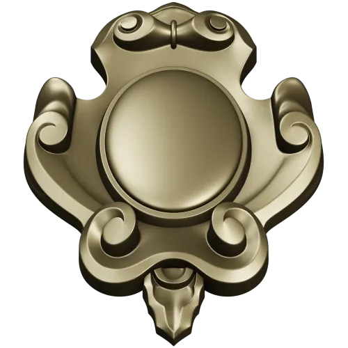 Regal Oval Cartouche - STL 3D model for CNC carving