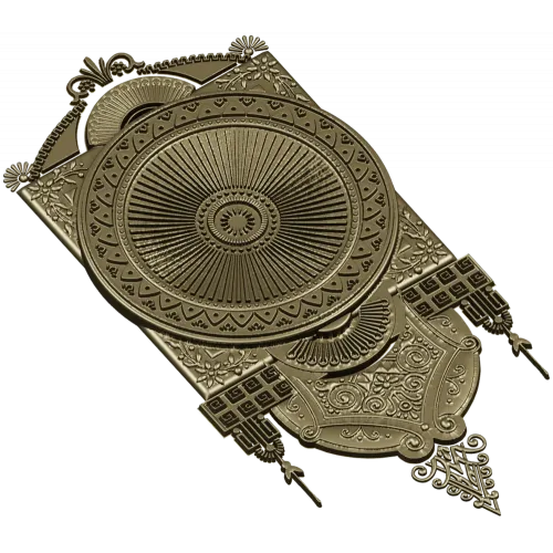 Aurelia Sunburst Medallion - detailed STL 3D model for CNC carving
