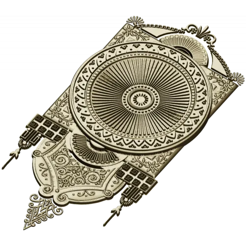 Aurelia Sunburst Medallion - detailed STL 3D model for CNC carving