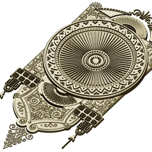 Aurelia Sunburst Medallion - detailed STL 3D model for CNC carving