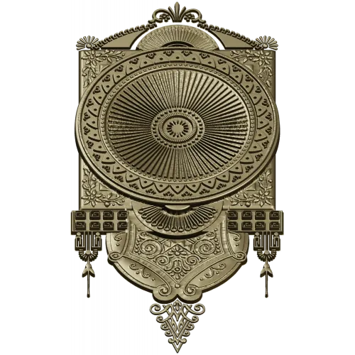 Aurelia Sunburst Medallion - detailed STL 3D model for CNC carving