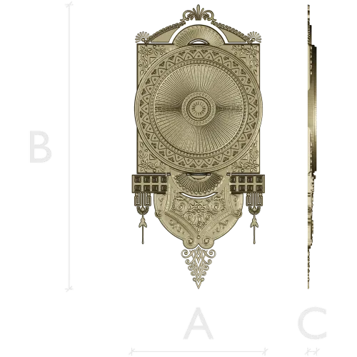 Aurelia Sunburst Medallion - detailed STL 3D model for CNC carving