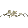 Floral Swag STL Model for CNC - Elegant Low-Relief Flower Ornament