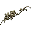 Floral Swag STL Model for CNC - Elegant Low-Relief Flower Ornament