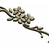 Floral Swag STL Model for CNC - Elegant Low-Relief Flower Ornament