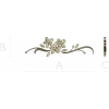 Floral Swag STL Model for CNC - Elegant Low-Relief Flower Ornament