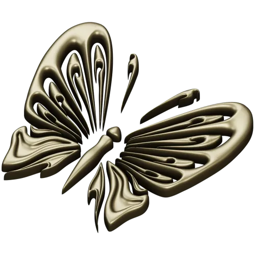 Ornamental Butterfly STL Relief for CNC Milling