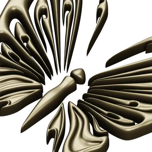 Ornamental Butterfly STL Relief for CNC Milling