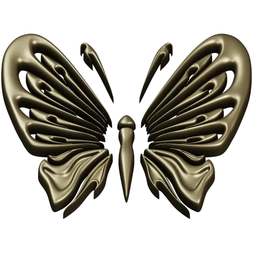Ornamental Butterfly STL Relief for CNC Milling