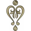 Baroque Heart Applique STL 3D Model for CNC