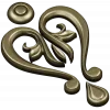 Baroque Heart Applique STL 3D Model for CNC