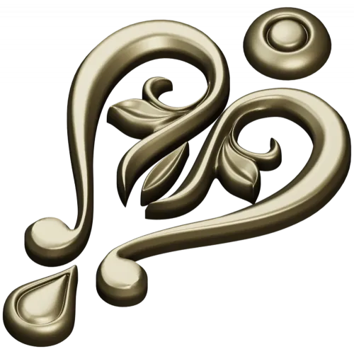 Baroque Heart Applique STL 3D Model for CNC