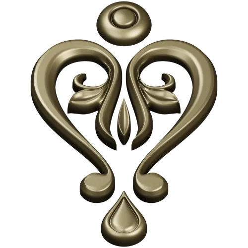 Baroque Heart Applique STL 3D Model for CNC