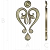 Baroque Heart Applique STL 3D Model for CNC