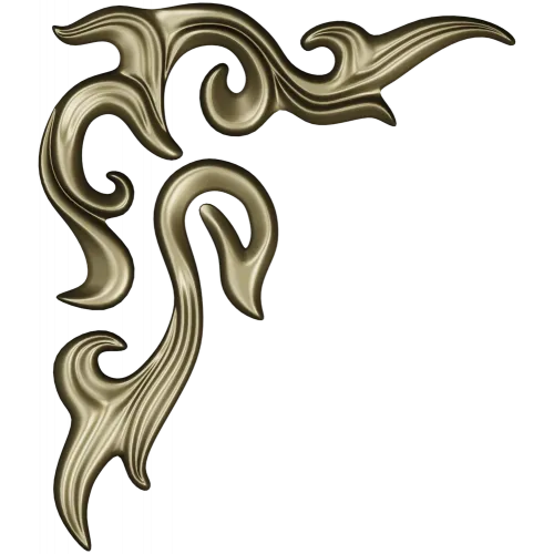 Acanthus Corner Relief STL for CNC Milling