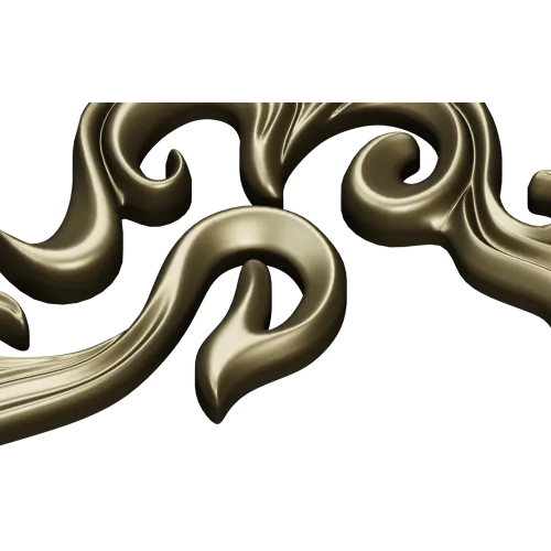 Acanthus Corner Relief STL for CNC Milling