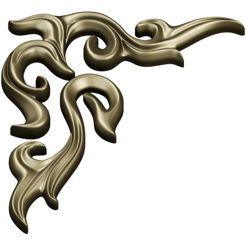 Acanthus Corner Relief STL for CNC Milling