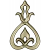 Teardrop Fleur Applique STL for CNC carving