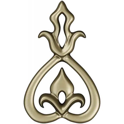 Teardrop Fleur Applique STL for CNC carving