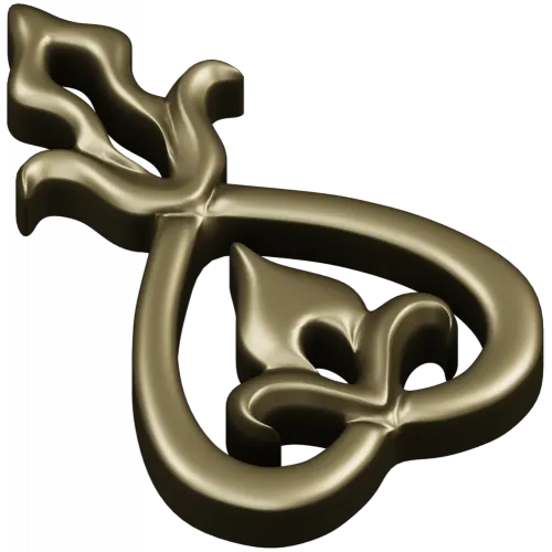Teardrop Fleur Applique STL for CNC carving