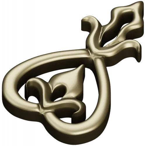 Teardrop Fleur Applique STL for CNC carving