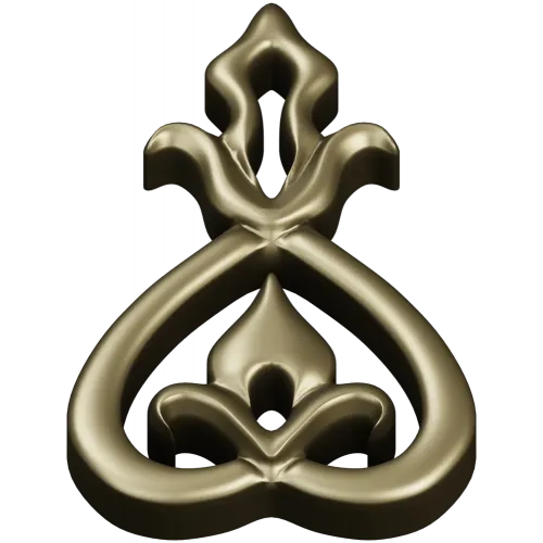 Teardrop Fleur Applique STL for CNC carving