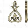 Teardrop Fleur Applique STL for CNC carving
