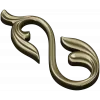 Acanthus S-Scroll decorative STL model for CNC milling