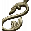 Acanthus S-Scroll decorative STL model for CNC milling