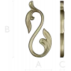 Acanthus S-Scroll decorative STL model for CNC milling