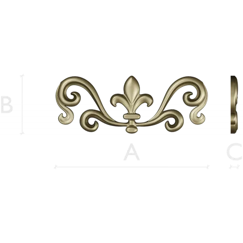 Королевская лилия - декоративный вензель STL для ЧПУ