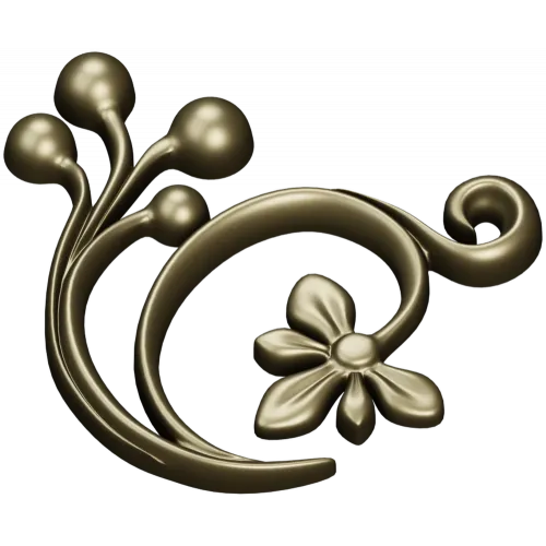 Флористический завиток - 3D STL модель для ЧПУ