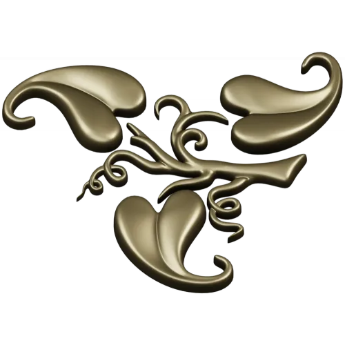 Elegant Acanthus Corner Ornament - STL 3D Model for CNC