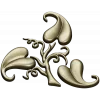 Elegant Acanthus Corner Ornament - STL 3D Model for CNC