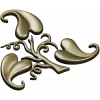 Elegant Acanthus Corner Ornament - STL 3D Model for CNC