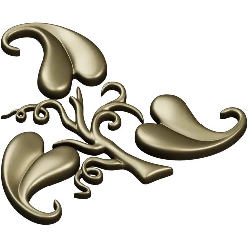 Elegant Acanthus Corner Ornament - STL 3D Model for CNC