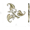 Elegant Acanthus Corner Ornament - STL 3D Model for CNC