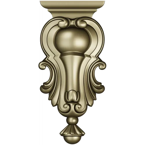 Ornate Baroque Cartouche STL for CNC Routing and Furniture Applique