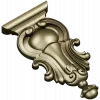 Ornate Baroque Cartouche STL for CNC Routing and Furniture Applique