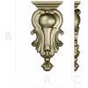 Ornate Baroque Cartouche STL for CNC Routing and Furniture Applique