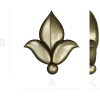 Leaf Fleuron STL 3D Model for CNC