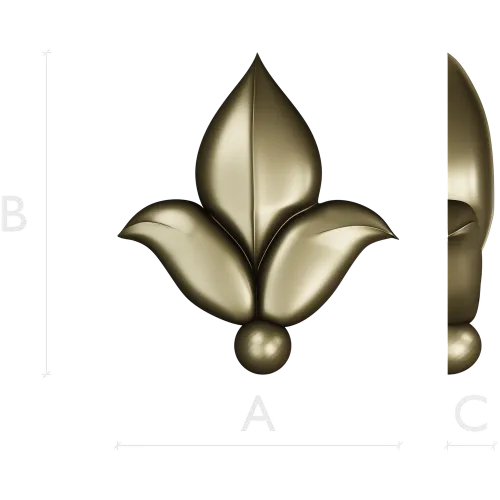 Leaf Fleuron STL 3D Model for CNC