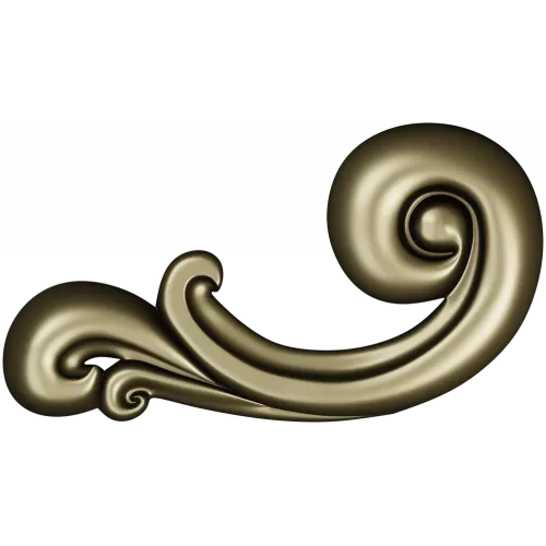 Baroque Scroll Leaf - STL 3D model for CNC carving